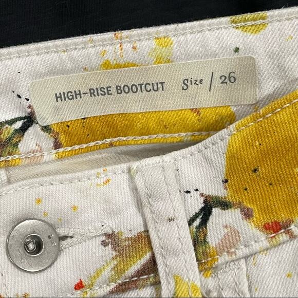 Anthropologie Pilcro Lemon High-Rise Cropped Bootcut Jean Size 26 - Picture 11 of 12